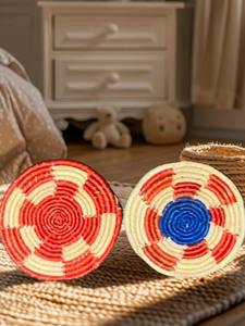 Posavasos de ratán colorido estilo vintage para mesas de café, uso diario en el hogar, mini centros de mesa y manteles para picnic, de la India - Product Image 3