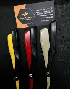 Saaqaans Enterprises Custom Logo Japanese Style Men's Stainless Steel Black <b>Single</b> Edge Half <b>Blade</b> Barber Safety <b>Razor</b> Face Body - Product Image 1