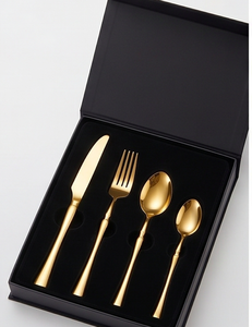 Ensemble de couverts élégants en or, finition miroir, compatibles lave-vaisselle, pour les occasions de mariage - Product Image 6