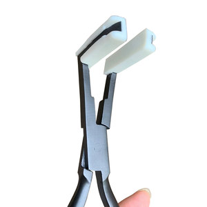 Custom Logo Color Label 100% Stainless Steel Hair Extension Pliers Double Sided Adhesive <b>Tape</b> Hair Extensions Styling Tools - Product Image 6