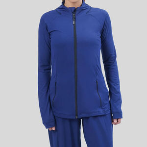 Women's Slim Fit Gym Fitness Workout Cropped Tops Long Sleeve <b>Yoga</b> Coat Zipper Design Sports Wear Running <b>Yoga</b> <b>Jacket</b> for Women - Product Image 4