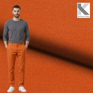 Tela de Lino y Algodón Tipo Panamá, 345 GSM, Color Naranja, Lona Resistente y Transpirable, Fabricación OEM/ODM, Venta al Por Mayor - Product Image 2