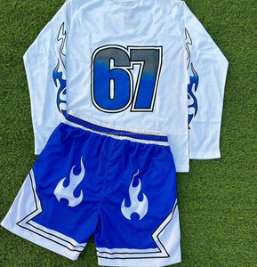2025 nueva llegada personalizada ropa de calle informal para hombres camiseta multicolor conjunto pantalones cortos al por mayor verano 2 piezas pantalones cortos de chándal - Product Image 3