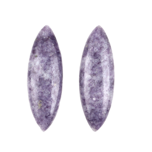 High Quality Natural Purple Lepidolite Cabochon 10x30mm Long Marquise Flat Back Calibrated Gemstone Loose Jewelry Making Supply - Product Image 1