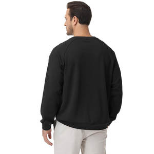 Sudadera de algodón lisa con cuello redondo para hombre, estilo oversize, de moda, con capucha, OEM, superventas - Product Image 4