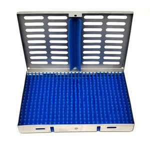 Caja de acero inoxidable para esterilización en autoclave de instrumentos quirúrgicos dentales alemanes, 725 x 5 pulgadas. - Product Image 6