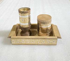 Hot Selling Natural <b>Wood</b> & Metal inlay Bakhoor <b>burner</b> Set Mabkhara Top Quality <b>For</b> Ramadan Eid Gift Modern Mubkhar <b>For</b> Tabletop - Product Image 1
