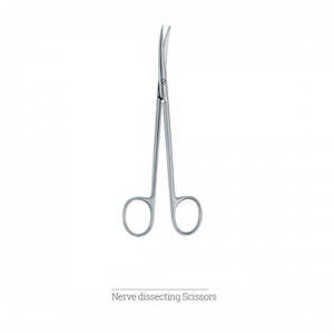 Ciseaux courbés Metzebaum de qualité supérieure, fabriqués à la main en acier inoxydable, certifiés CE, pour usage hospitalier, par Dentavex - Product Image 1