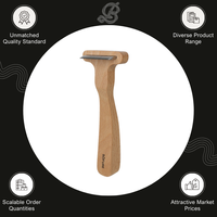 Peine para Eliminar Pelo de Mascotas (Perros y Gatos) de Madera de Haya de la Más Alta Calidad, Precio Mayorista, Marca Sofure, Talla S, en Venta