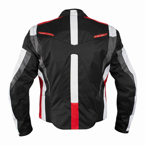 Chaqueta de Motocicleta para Hombre, Negra, Roja y Blanca, de Manga Larga, Resistente al Viento, para Todas las Estaciones, Ropa de Carreras - Product Image 5