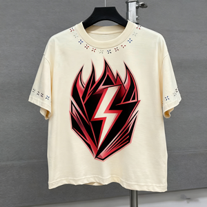 เสื้อยืดทรงบ็อกซี่โอเวอร์ไซส์ผ้าเจอร์ซีย์เนื้อผ้าฝ้าย 100% คุณภาพพรีเมียมสำหรับฤดูร้อน น้ำหนัก 220 กรัม สไตล์ลำลอง สตรีทแวร์ สำหรับผู้ชาย - Product Image 1