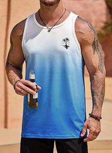 Débardeur en coton pour homme, sans manches, respirant, pour la gym, l'été, fitness, couleur unie, athlétique - Product Image 3