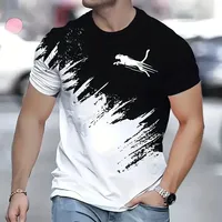 T-shirt Homme Hip Hop Personnalisé Imprimé Uni Manches Courtes Col Rond Coupe Droite Décontractée en Jersey Polyester Respirant 320g Numérique