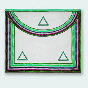 Tablier avec broderie de l'Œil Tout-Voyant, compas et équerre, fil doré, Rite écossais, Aigle à double tête - Product Image 3