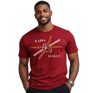 T-shirt avec logo Kappa Alpha Psi Kappa League, vêtements de fraternité grecque de couleur marron, avec un design classique, confort premium et coupe élégante - Product Image 1