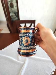 Handmade <b>copper</b> <b>cup</b>, pure <b>copper</b> mug, moscow mule mug,17 oz beer mug, hand painted <b>copper</b> drinkware, birthday gift <b>copper</b> gift - Product Image 3