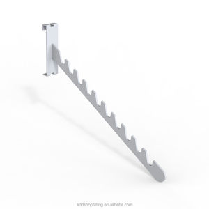 Panel de rejilla metálica de 3 colores, brazo de exhibición de ropa colgante para exhibición de tienda - Product Image 4