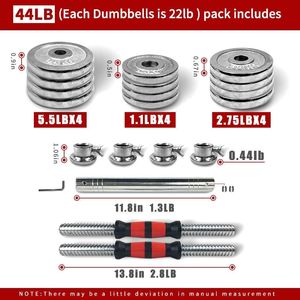 Set di manubri regolabili da 30kg, 36kg, 5kg per palestra domestica, bilanciere in ghisa con custodia per allenamento in ufficio e camera da letto, per uomo e donna - Product Image 3
