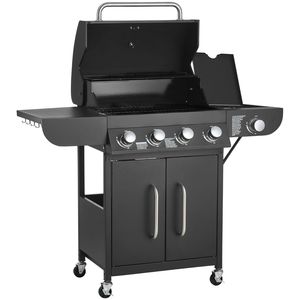 Griglia a Gas Propano con 4 Bruciatori, Area di Cottura di 425 Pollici Quadrati, Griglie in Acciaio al Carbonio Smaltato, 52.000 BTU per Giardini Esterni - Product Image 4