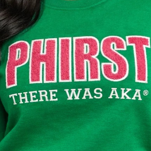 เสื้อสเวตเชิ้ตสีเขียว PHIRST สำหรับผู้หญิง แขนยาว คอกลม ผ้าฟลีซ สวมใส่สบาย สีชมพู ตัวอักษรแฟชั่น เสื้อผ้าลำลอง - Product Image 2