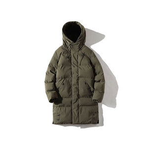 Wholesale Custom Men's Zipper Cotton Puffer <b>Jacket</b> Coat Hot Selling Stand Collar <b>Denim</b> Letter Printing Winter Standard - Product Image 2