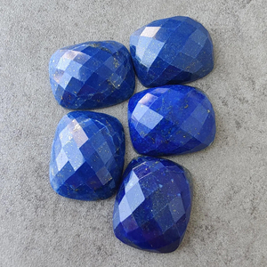 Lapis-lazuli naturel, taille rectangulaire à facettes, coussin, pierre précieuse calibrée, toutes tailles disponibles - Product Image 5