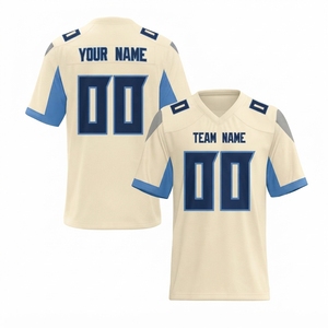 Camiseta de Fútbol Americano Personalizada al por Mayor, Uniforme de Equipo, Tela de Poliéster, Impresión Digital, Nombre del Equipo Personalizado, Unisex, Adulto, Manga Corta - Product Image 1