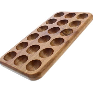 Plateau de service en bois pour œufs farcis, plateau à œufs à 12 trous, présentoir d'apéritifs écologique - Product Image 2