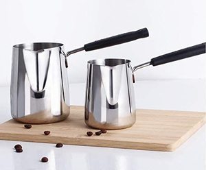 Cafetera Turca Árabe de Acero Inoxidable de 300 ml, Apta para Inducción, con Aislamiento Térmico, Utensilios para Café y Té - Product Image 2