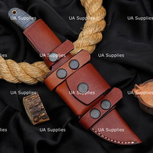 Cuchillo Táctico de Hoja Fija al por Mayor, Hoja de Acero Inoxidable, Mango Recto de G10 Micarta, Funda de Cuero para Caza y Camping al Aire Libre - Product Image 6