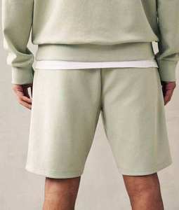 Pantalones Cortos Bermuda de Algodón de Color Sólido para Hombre, Cintura con Cordón, Estilo Casual, Corte Medio, con Bolsillos, Tejido Transpirable - Product Image 3