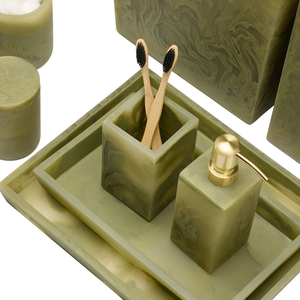 Accessoires de salle de bain en résine de qualité supérieure, personnalisés, très demandés, avec porte-savon, prix de gros. - Product Image 1