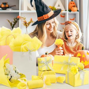 Sacchetti Regalo in Carta Velina Gialla, 115 Fogli 14 X 20 Pollici, Carta da Regalo Gialla per Decorazioni per Feste, Artigianato e Confezioni Regalo - Product Image 2