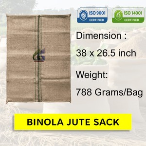 38x26.5-inch 788g <b>Jute</b> Bags 50kg Food Grade <b>Sacks</b> Eco-Friendly Agriculture Packing Wholesale Goodman Global Bangladesh - Product Image 2