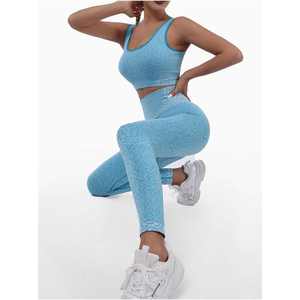 Ensembles de yoga pour femmes : Leggings de sport noirs taille haute pour adolescentes et jeunes femmes, avec soutien-gorge de sport, sublimation, collection été, fabriqués au Pakistan - Product Image 3