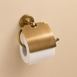 Antique Brass <b>Toilet</b> Paper <b>Holder</b> with Cover <b>Wall</b> <b>Mounted</b> Bathroom Tissue <b>Roll</b> <b>Holder</b> Decorative Bathroom Hardware accessory - Product Image 1