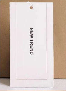 Étiquettes suspendues en papier personnalisées de style simple en gros pour les marques de vêtements - Product Image 2