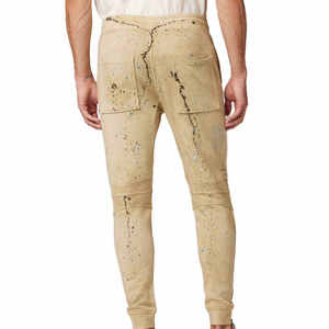 Pantalones deportivos casuales para hombre, transpirables, con efecto tie-dye, cintura alta, poliéster/algodón, para gimnasio, con logo impreso en silicona. - Product Image 2