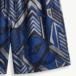 Shorts de basketball confortables en tricot uni, taille mi-haute, 100 % coton, séchage rapide, service OEM, performance sur le terrain pour hommes - Product Image 2
