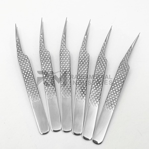 Pinzas Profesionales RMI Diamond Grip de Acero Inoxidable Antiestático de 10 mm, Plateadas, Completamente Pulimentadas, para Extensión de Pestañas, Rectas y Puntiagudas - Product Image 3