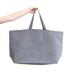 Plain Dyed Printed Cotton Canvas Tote Bag Eco Friendly Washable Adjustable Large Capacity Beige Woven Style Water Resistant - Product Image 2