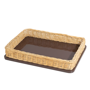 Artisan Crafted Lacquer <b>Tray</b> With Natural Rattan, Premium Vietnam Handicraft, Elegant <b>Large</b> Serving <b>Tray</b> for Coffee Table - Product Image 4