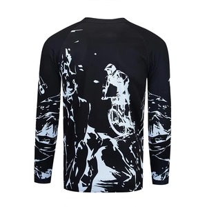 Maillot de motocross pour homme sur mesure, manches longues, couleur unie, design sublimé, personnalisez votre propre maillot - Nouvelle collection, tailles plus grandes - Product Image 3