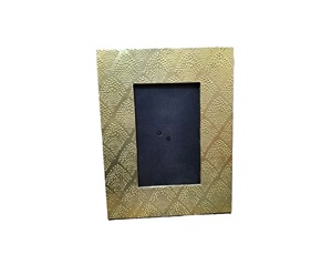 Rectangle Metal Photo <b>Frame</b> with Embossed Floral Pattern <b>Gold</b> Finish Durable Design - Product Image 3