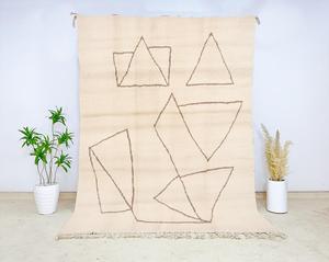 Tapis marocain en laine noué à la main de luxe, taille personnalisable pour salon, hôtels et restaurants, style noué - Product Image 3