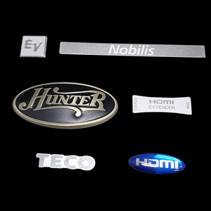 Pegatinas de negocios placas de metal logotipo personalizado - Product Image 1