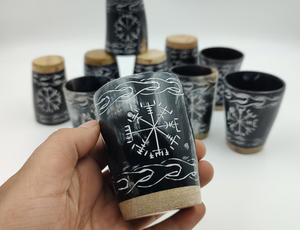 Juego de 5 Vasos de Chupito Hechos a Mano por Crescent International, Diseño Europeo, para Vino, Decoración para el Hogar, 51-100 ml - Product Image 6