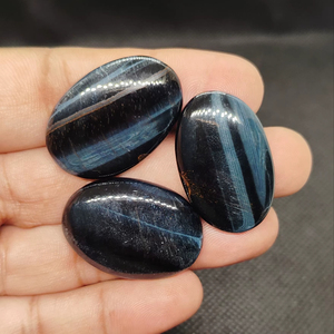 Natural Tiger's Eye Oval Cabochon Agate Stone Stones for Jewelry - Product Image 1
