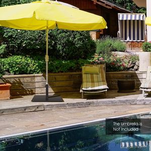 Base per Ombrellone da Giardino da 20 Pollici con 4 Piedini Regolabili per il Tuo Spazio Esterno - Product Image 2
