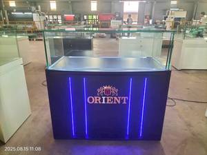 Customizable Glass Retail Display <b>Showcase</b> Recessed LED Lighting | Heavy Duty Easy Clean Custom Color Size for Jewelry Stores - Product Image 2